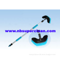 Oval head two stages Car Wash Brush with long handle